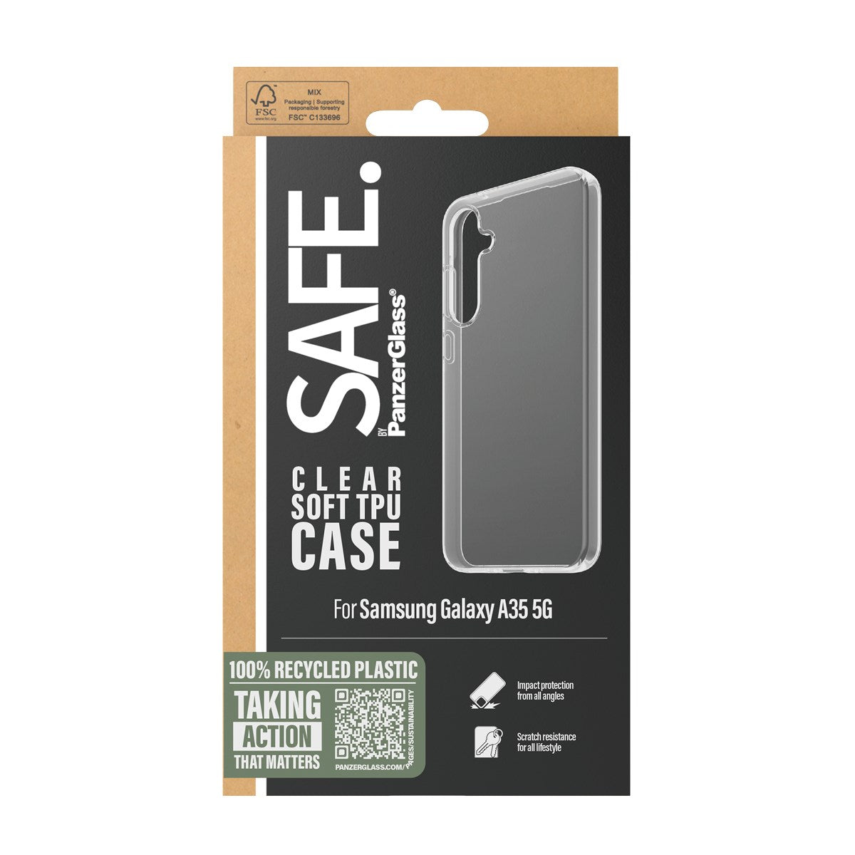 SAFE. by PanzerGlass® TPU Case Samsung Galaxy A35 5G | Transparent